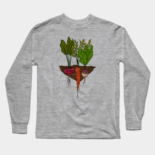 Organic Root Vegetables Vegetarian Cute Long Sleeve T-Shirt